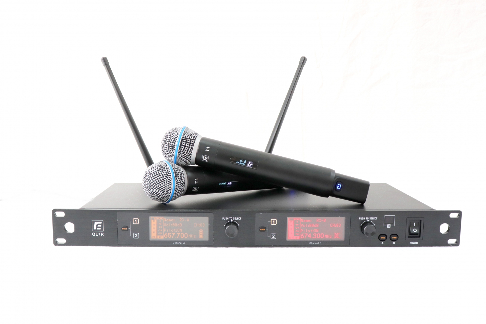 RFIntell QL7R/T1-B 720,500-754,000 МГц 2-канальная радиосистема с 2-мя ручными микрофонами в Тульской области