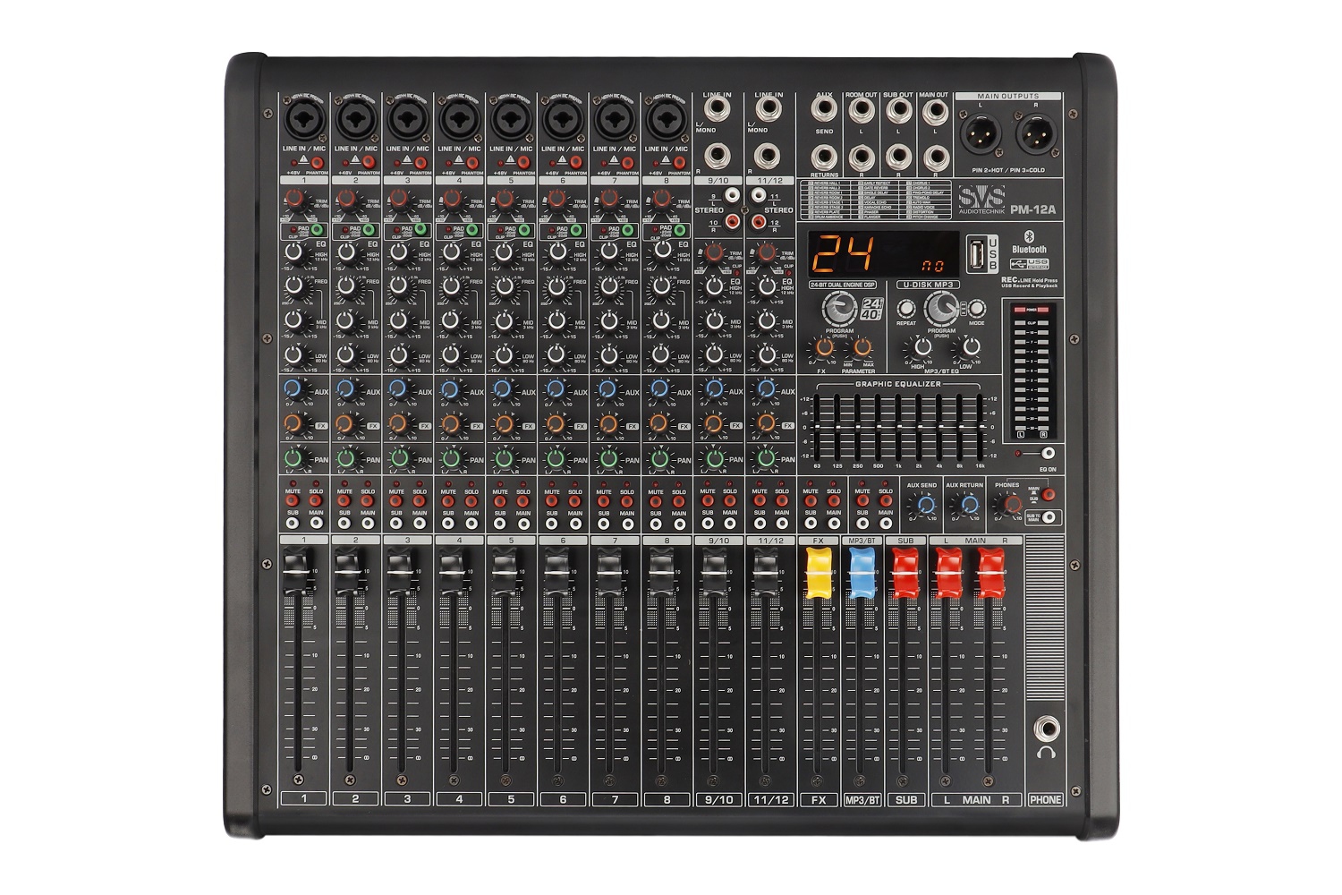 SVS Audiotechnik mixers PM-12A Активный аналоговый микшерный пульт, 12-канальный в Тульской области